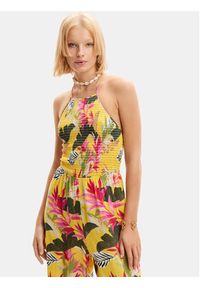 Desigual Kombinezon Tropical Party 24SWMW22 Kolorowy Relaxed Fit. Materiał: wiskoza. Wzór: kolorowy