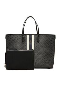 TOMMY HILFIGER - Tommy Hilfiger Torebka Th Monoplay Le Maxi Tote AW0AW17697 Czarny. Kolor: czarny. Materiał: skórzane #2