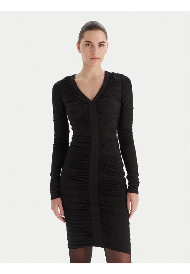 Marciano Guess Sukienka koktajlowa 5BGK25 6257A Czarny Slim Fit. Kolor: czarny. Materiał: syntetyk. Styl: wizytowy