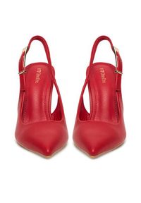 DeeZee Szpilki 6-705-8 Czerwony. Kolor: czerwony. Materiał: skóra. Obcas: na szpilce #4