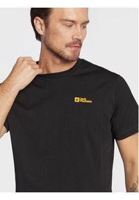 Jack Wolfskin T-Shirt Essential 1808382 Czarny Regular Fit. Kolor: czarny. Materiał: bawełna #4