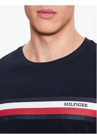 TOMMY HILFIGER - Tommy Hilfiger Longsleeve Monotype Chest Stripe MW0MW32366 Granatowy Slim Fit. Kolor: niebieski. Materiał: bawełna. Długość rękawa: długi rękaw #4