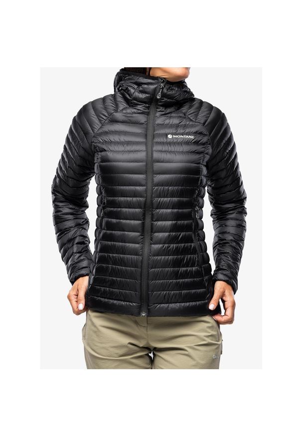 Kurtka puchowa damska Montane Anti-Freeze Lite Hoodie. Kolor: czarny. Materiał: puch. Sport: wspinaczka
