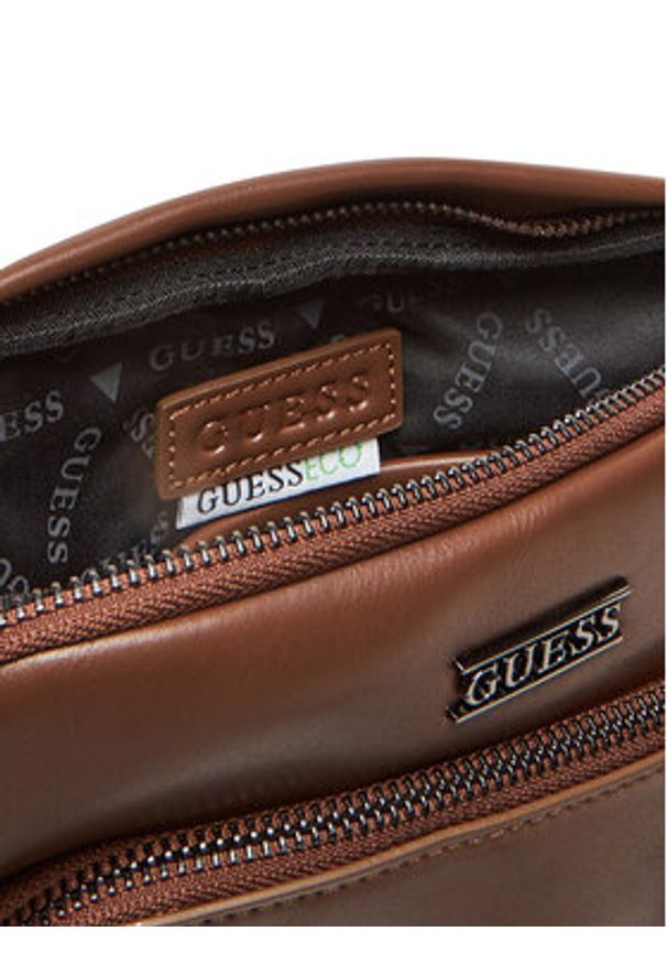 Guess Saszetka HMBOCA P5323 Brązowy. Kolor: brązowy. Materiał: skóra