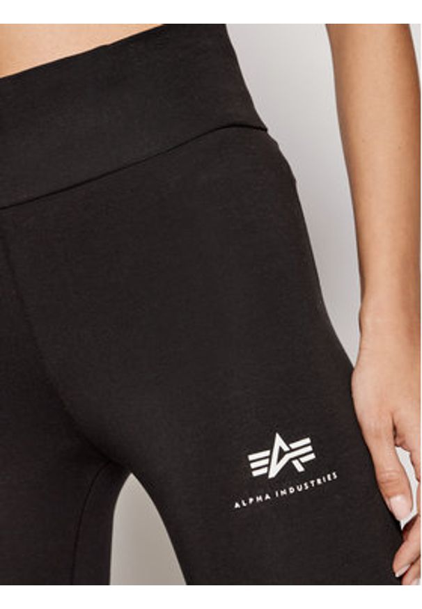 Alpha Industries Legginsy Basic 116053 Czarny Slim Fit. Kolor: czarny. Materiał: bawełna
