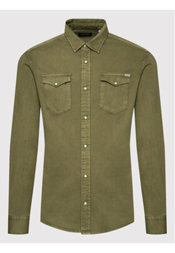 Jack & Jones - Jack&Jones Koszula Sheridan 12138115 Zielony Slim Fit. Kolor: zielony. Materiał: bawełna