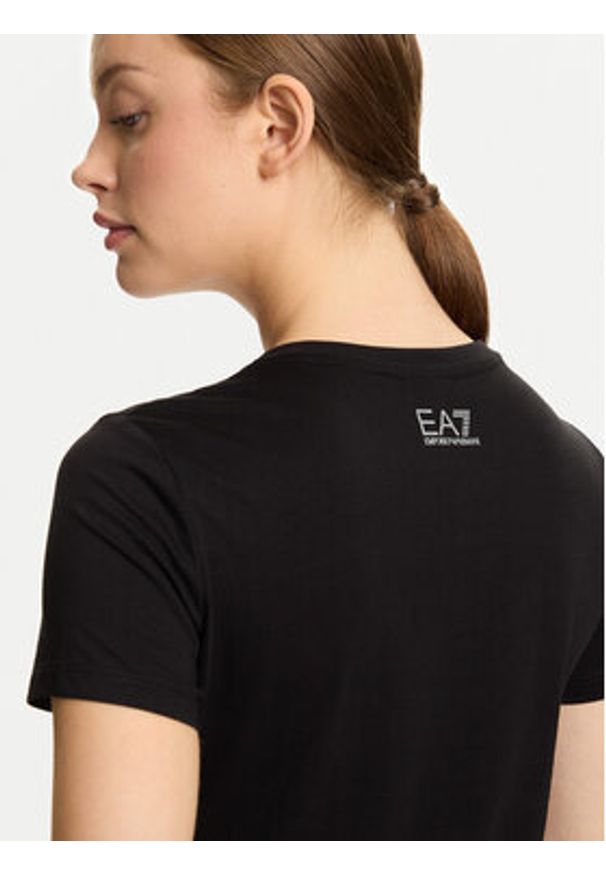 EA7 Emporio Armani T-Shirt 7W000521 AF12503 UC001 Czarny Regular Fit. Kolor: czarny. Materiał: bawełna