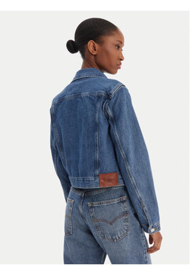 Calvin Klein Jeans Kurtka jeansowa 90s LV047E629G Niebieski Regular Fit. Kolor: niebieski. Materiał: bawełna