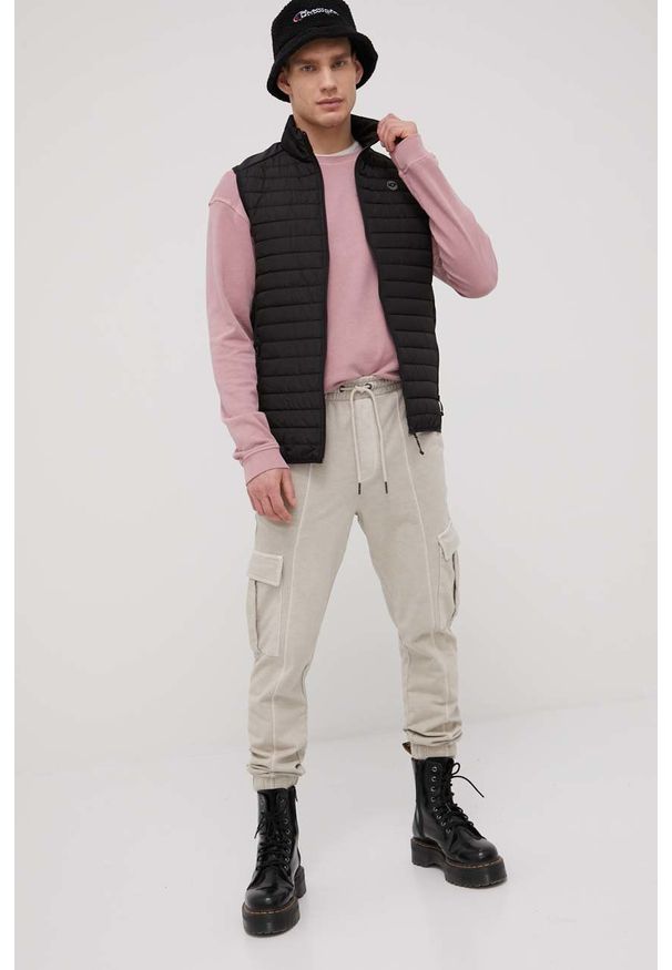 Tom Tailor bluza bawełniana męska kolor różowy z nadrukiem. Kolor: różowy. Materiał: bawełna. Wzór: nadruk