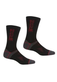 Regatta - 2-pak wełnianych skarpet turystycznych. Kolor: czarny. Materiał: wełna. Sport: turystyka piesza #1