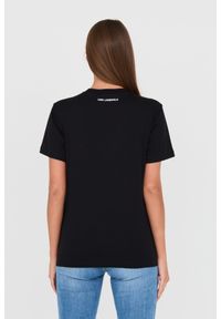 Karl Lagerfeld - KARL LAGERFELD Czarny t-shirt Ikonik Varsity Tee. Kolor: czarny. Materiał: bawełna #4
