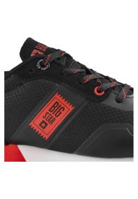 Big-Star - Czarne Sneakersy Big Star Damskie Skórzane Półbuty. Okazja: na co dzień, na spacer. Kolor: czarny. Materiał: skóra. Sport: turystyka piesza #9