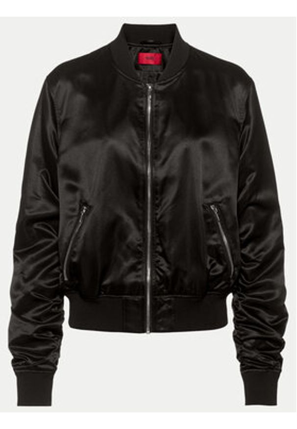 Hugo Kurtka bomber Fleura-1 50430669 Czarny Regular Fit. Kolor: czarny. Materiał: syntetyk
