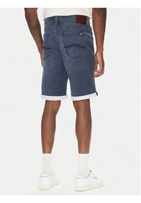 Mustang Szorty jeansowe Chicago Z 1016351 Niebieski Slim Fit. Kolor: niebieski. Materiał: bawełna