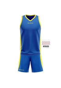 Givova Kit Power Interlock dziewczynki 3XS. Kolor: niebieski, pomarańczowy, wielokolorowy. Sport: koszykówka