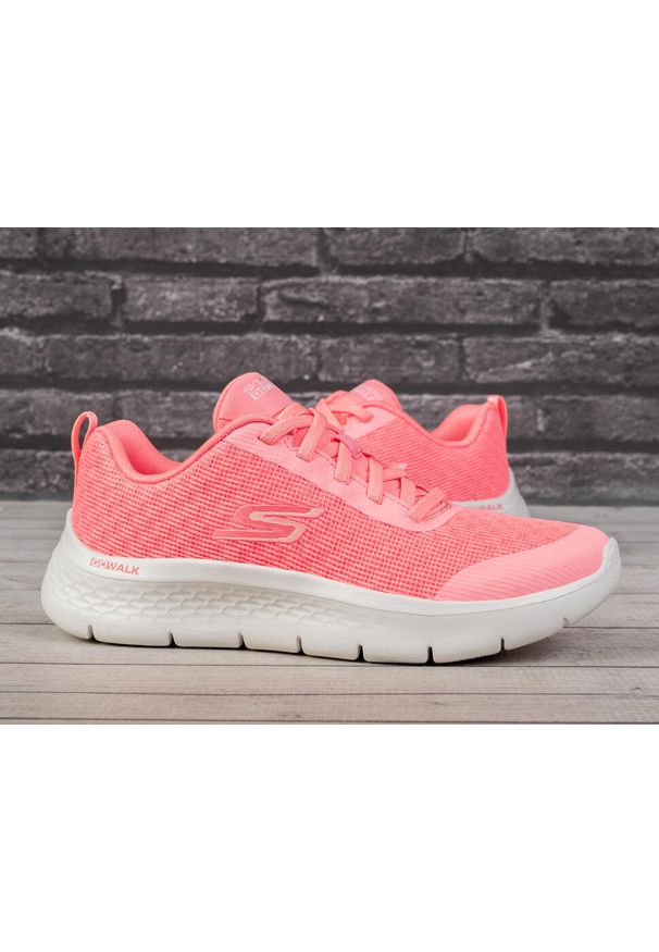 skechers - Buty damskie sportowe Skechers GO WALK FLEX VIVA. Kolor: szary, wielokolorowy, pomarańczowy