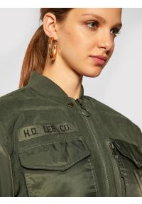 Lee - LEE SATEEN BOMBER DAMSKA KURTKA PRZEJŚCIOWA OLIVE GREEN L56EMMNX #5