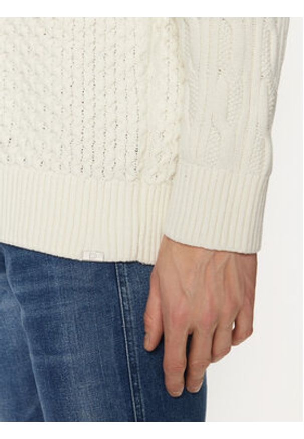 Tom Tailor Denim Sweter 1044433 Écru Relaxed Fit. Materiał: bawełna