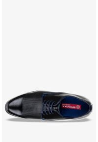 Casu - Czarne buty wizytowe sznurowane casu mxc410/8. Kolor: czarny. Styl: wizytowy