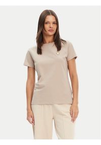 Guess T-Shirt V4YI09 J1314 Beżowy Regular Fit. Kolor: beżowy. Materiał: bawełna #1