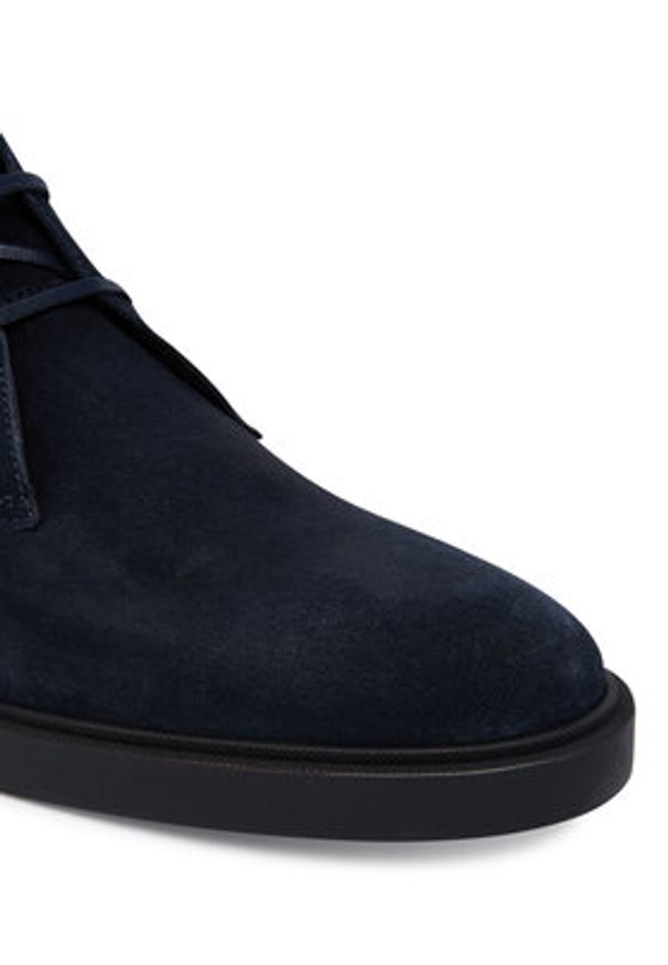 BOSS Półbuty 50552529 Granatowy. Kolor: niebieski. Materiał: skóra, zamsz