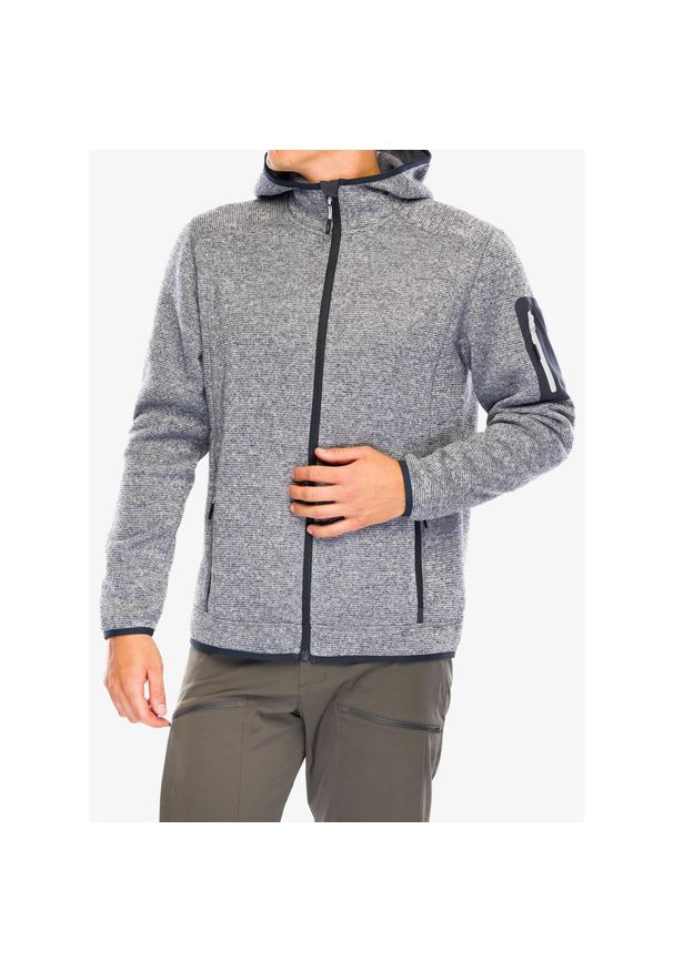 Kurtka polarowa męska CMP Borgis Fix Hood Jacket. Kolor: szary. Materiał: polar