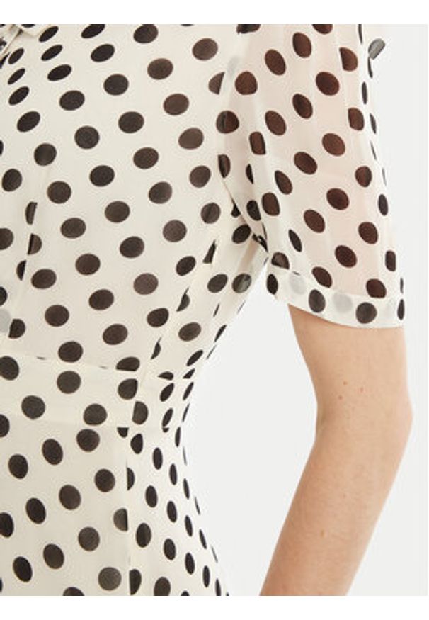 Marella Sukienka codzienna Lorenzo 2513221141 Écru Regular Fit. Okazja: na co dzień. Materiał: wiskoza. Typ sukienki: proste. Styl: casual