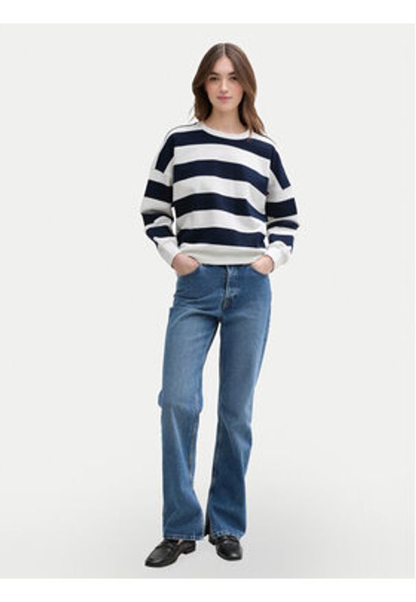 Tom Tailor Denim Bluza 1045508 Granatowy Regular Fit. Kolor: niebieski. Materiał: bawełna