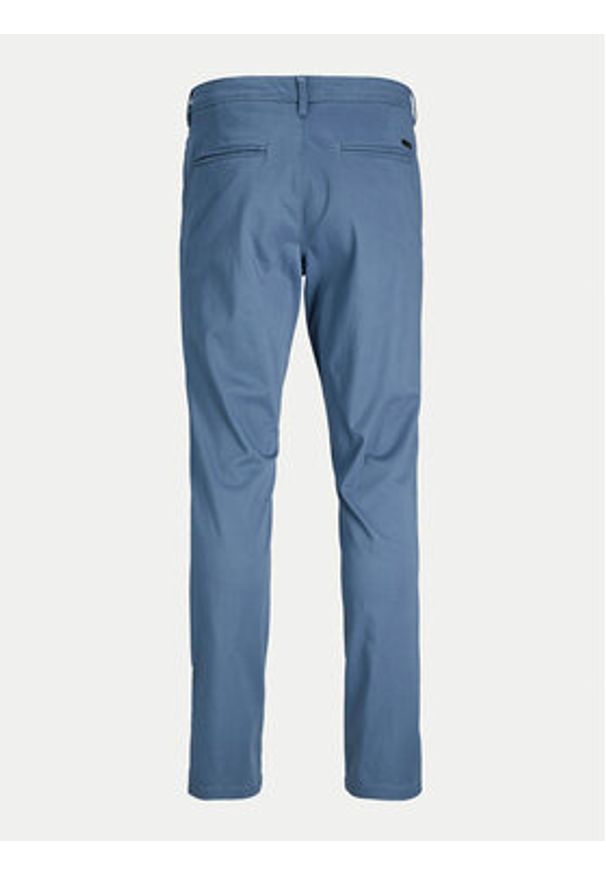 Jack & Jones - Jack&Jones Chinosy Marco 12150148 Niebieski Slim Fit. Kolor: niebieski. Materiał: bawełna