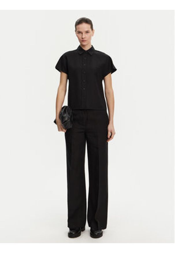 Calvin Klein Spodnie palazzo K20K208381 Czarny Wide Leg. Kolor: czarny. Materiał: lyocell