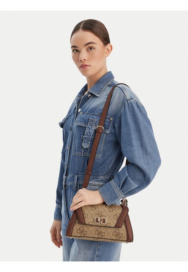 Guess Torebka Karnilla HWOS99 01190 Brązowy. Kolor: brązowy. Materiał: skórzane