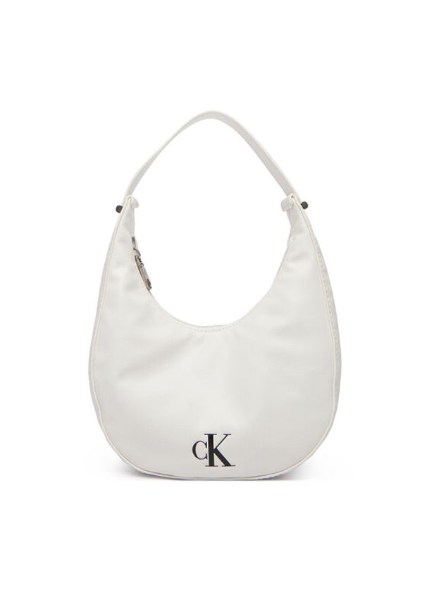 Calvin Klein Torebka Buckle Small Bag LV04F3513G Biały. Kolor: biały. Materiał: skórzane