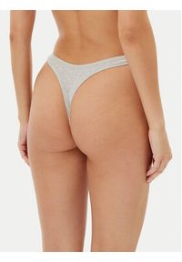 TOMMY HILFIGER - Tommy Hilfiger Stringi UW0UW05741 Szary. Kolor: szary. Materiał: bawełna