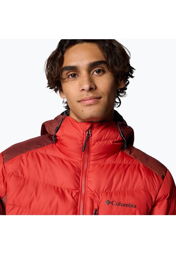 columbia - Kurtka puchowa męska Columbia Labyrinth Loop II Hooded. Kolor: czerwony. Materiał: puch. Sport: turystyka piesza