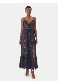 MICHAEL Michael Kors Sukienka letnia MS683HQKQ9 Granatowy Regular Fit. Kolor: niebieski. Materiał: syntetyk, bawełna. Sezon: lato #1