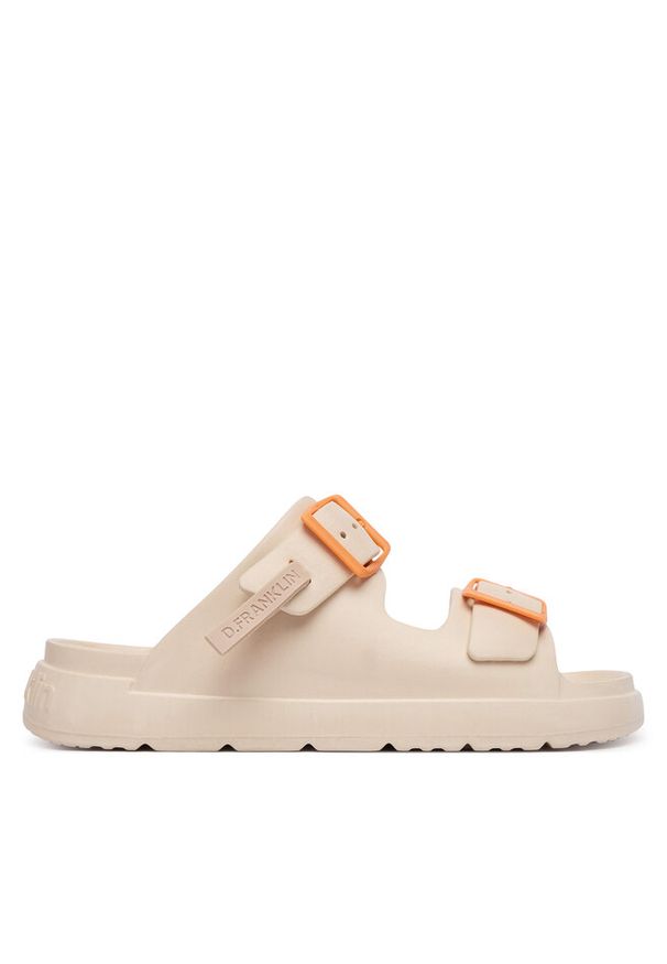 Klapki D.Franklin. Kolor: beżowy