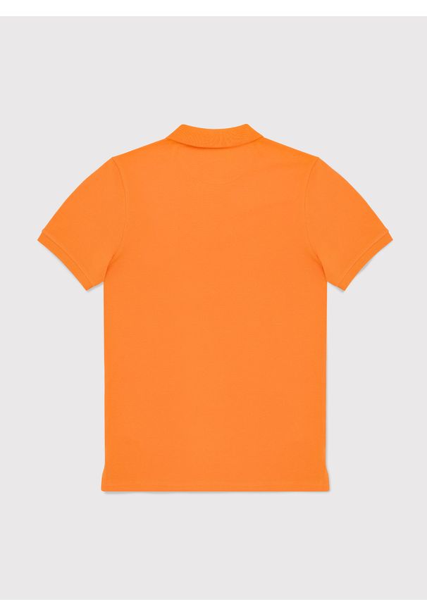 Pako Lorente - PAKO LORENTE – Gładki t-shirt polo w pomarańczowym kolorze. Okazja: na co dzień. Typ kołnierza: polo. Kolor: pomarańczowy. Materiał: bawełna. Wzór: gładki. Styl: casual