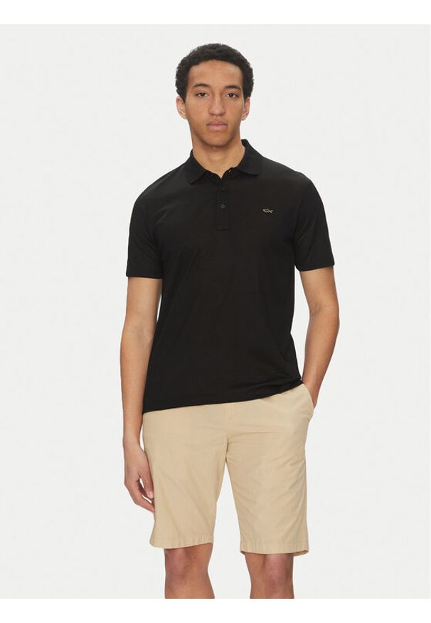 PAUL & SHARK - Paul&Shark Polo 25411232 Czarny Regular Fit. Typ kołnierza: polo. Kolor: czarny. Materiał: bawełna