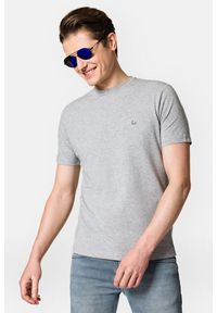 Lancerto - Koszulka Szara z Bawełną Linus. Kolor: szary. Materiał: elastan, bawełna