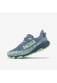 Hoka One One - Buty do biegania w terenie damskie Hoka Speedgoat 6. Kolor: zielony, wielokolorowy, niebieski, szary. Materiał: materiał. Szerokość cholewki: normalna