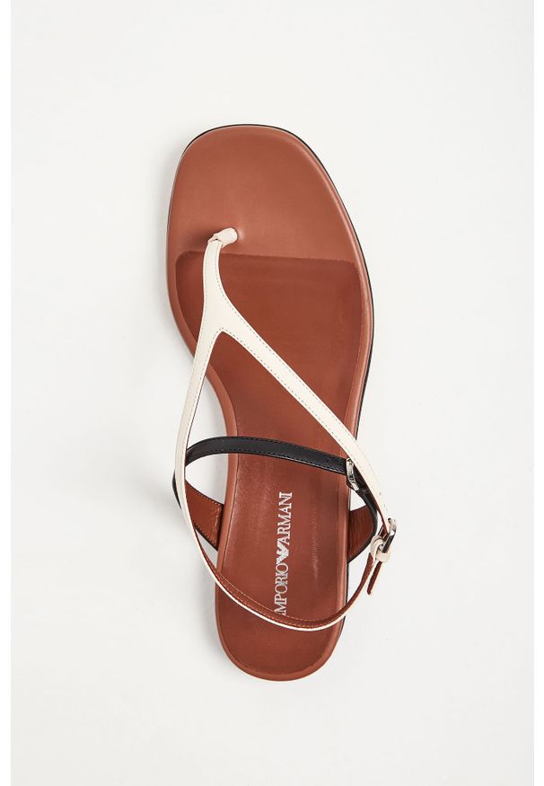 Emporio Armani - Sandały skórzane EMPORIO ARMANI. Zapięcie: sprzączka. Materiał: skóra. Sezon: lato