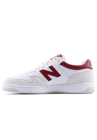 Buty unisex New Balance BB480LIR – białe. Okazja: na co dzień. Kolor: biały. Materiał: skóra, dresówka, materiał, syntetyk. Szerokość cholewki: normalna. Sport: turystyka piesza #5