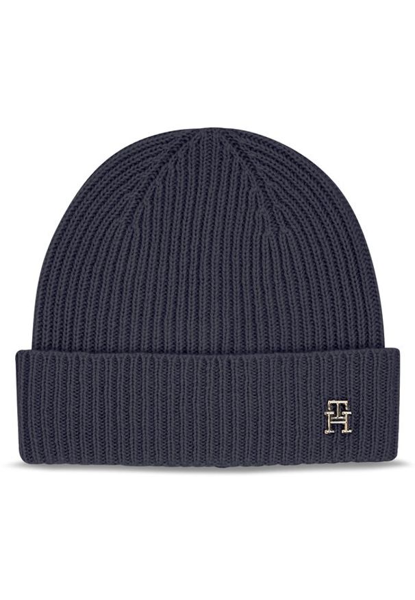 TOMMY HILFIGER - Tommy Hilfiger Czapka Cashmere Chic Beanie AW0AW15321 Granatowy. Kolor: niebieski. Materiał: kaszmir