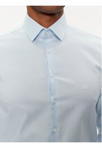Calvin Klein Koszula Micro Dot K10K112884 Niebieski Slim Fit. Kolor: niebieski. Materiał: bawełna #4