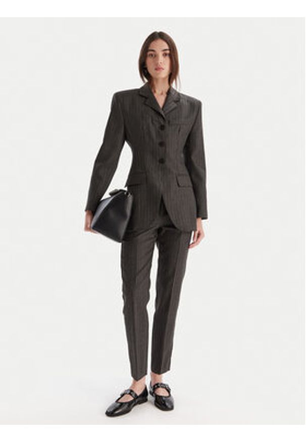 Marella Chinosy Margie 2523136232 Brązowy Slim Fit. Kolor: brązowy. Materiał: wełna