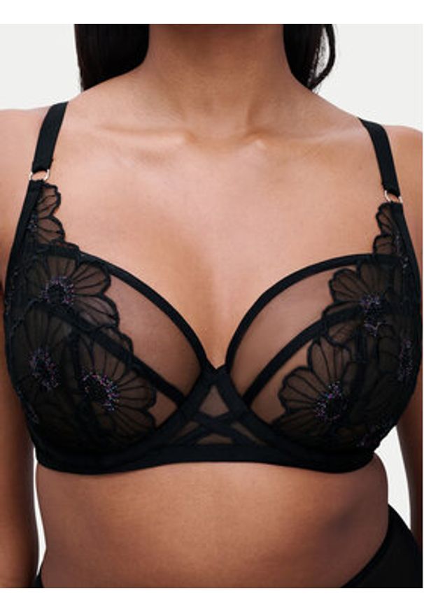 Chantelle Biustonosz z fiszbiną Lush C22OM0 Czarny. Kolor: czarny. Materiał: syntetyk