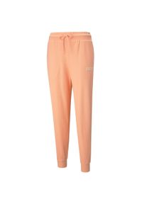 Spodnie damskie Puma Modern Basics High brzoskwiniowe. Kolor: pomarańczowy #1