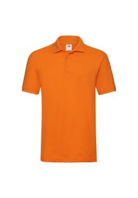 FRUIT OF THE LOOM - Koszulka Polo Premium Unisex Dla Dorosłych. Typ kołnierza: polo. Kolor: żółty, pomarańczowy, wielokolorowy