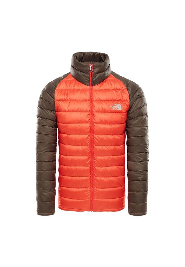 Kurtka turystyczna puchowa męska The North Face M Trevail Jacket. Kolor: pomarańczowy. Materiał: puch. Sport: turystyka piesza