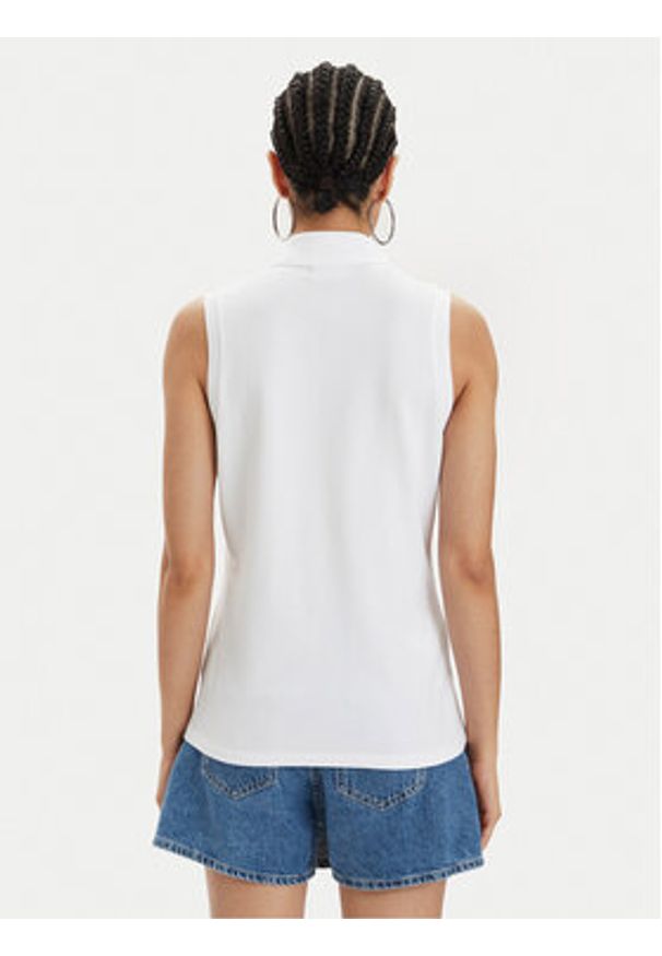 Lacoste Polo PF5445 Biały Slim Fit. Typ kołnierza: polo. Kolor: biały. Materiał: bawełna